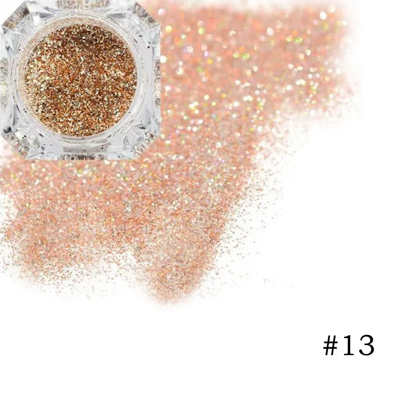 13 BORN PRETTY 1 коробка блеск для ногтей порошок Блестящие Блестки блеск Платина акриловая Пыль порошок маникюр Дизайн ногтей украшения инструменты - Цвет: 13
