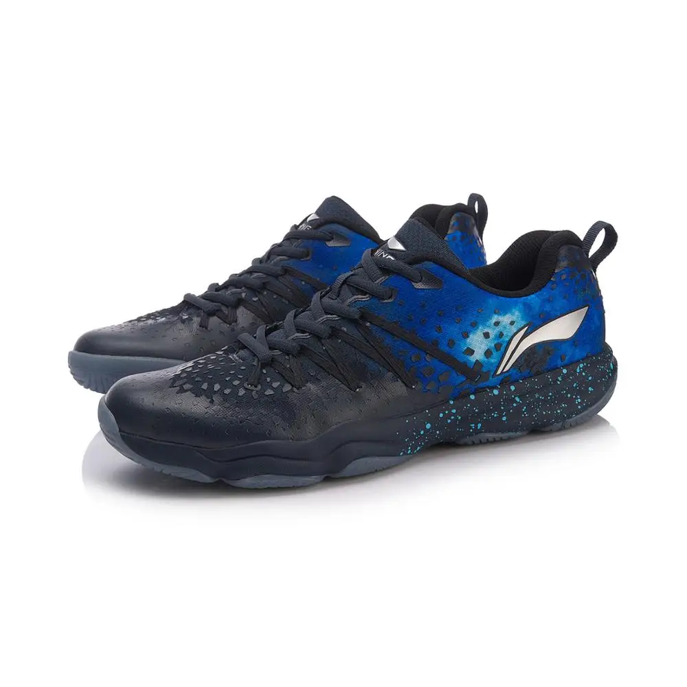 Клиренс) Li-Ning для мужчин Туманность обувь для бадминтона пригодно для носки анти-скользкая подкладка Фитнес Спортивная обувь Кроссовки AYTN035 XYY091