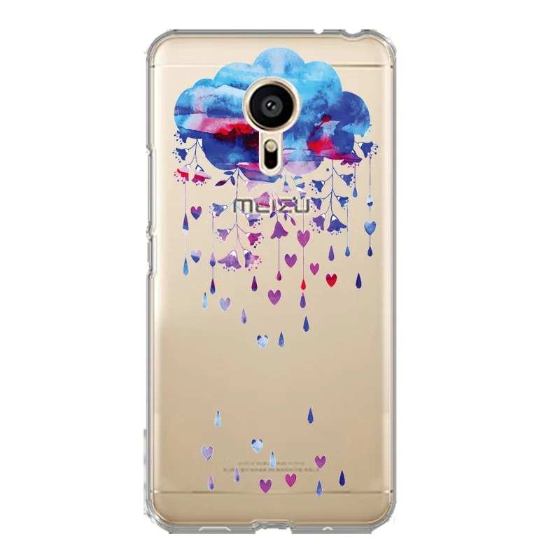 Flora Soft Clear TPU Phone Case For meilan MX6 pro6 U20 U10 A5 M5 M5S E E2 Coque Butterfly Heart Cloud FundasCover Free Shipping | Мобильные