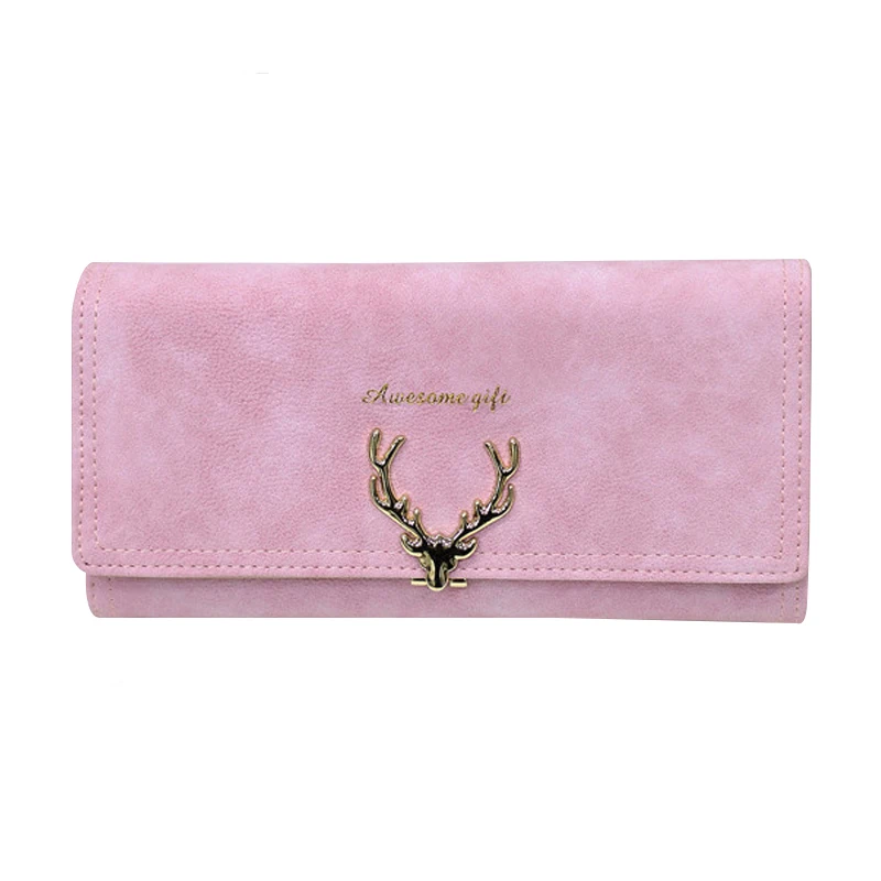 Женский кошелек на молнии однотонный ярких цветов с металлическим