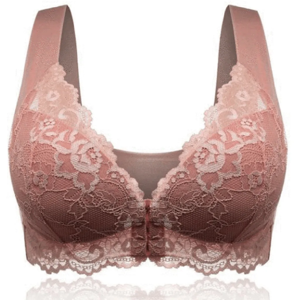

Women Adjustable Sports Front Closure Extra-Elastic Breathable Lace Bra Push Up Bra Plus Size Women's Underwear Lingerie z0712