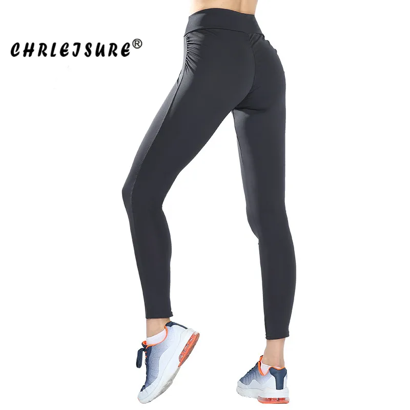CHRLEISURE сексуальные женские леггинсы с высокой талией однотонные европейские и американские стильные мягкие дышащие брюки хип-Леггинсы для женщин