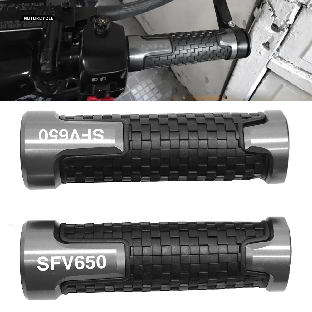 CNC 7/8 алюминиевый резиновый руль для мотоцикла аксессуары рукоятка SUZUKI SFV650 GLADIUS SFV
