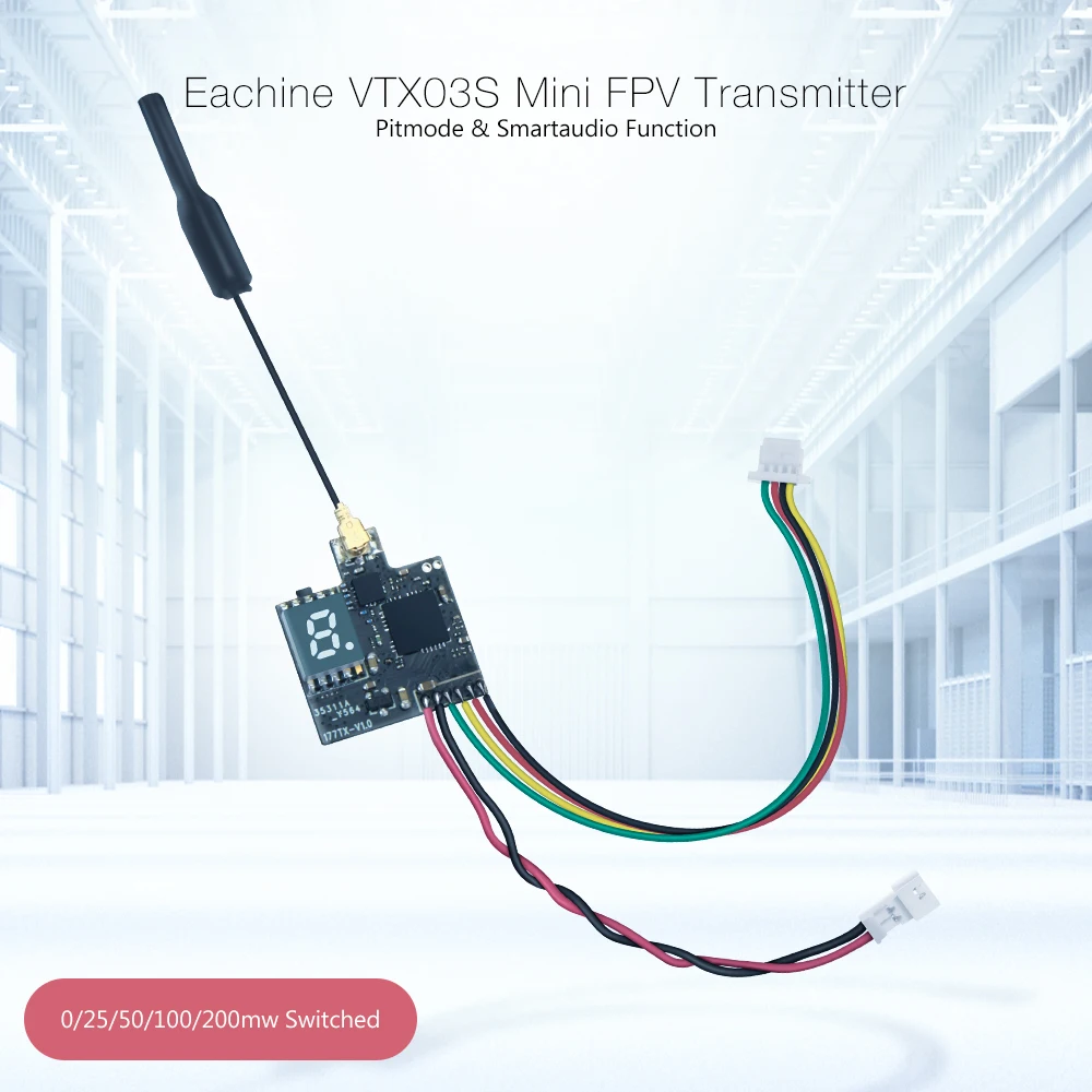 Eachine VTX03S 0/25/50/100/200 мВт 40CH 5,8G FPV передатчик с PITmode Smartaudio Функция