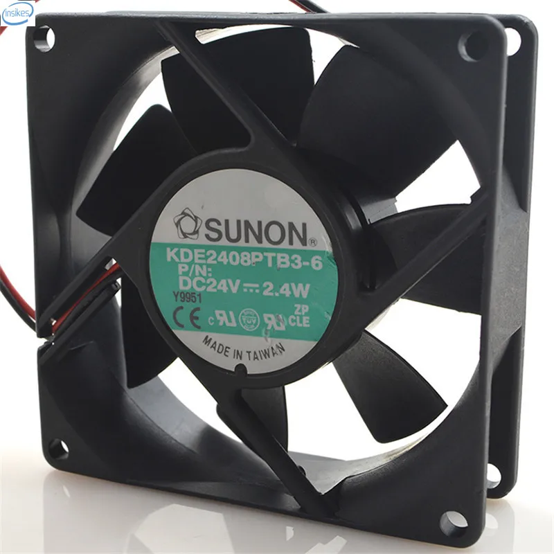 Оригинальный KDE2408PTB3 6 двойной шариковый подшипник охлаждающий осевой вентилятор