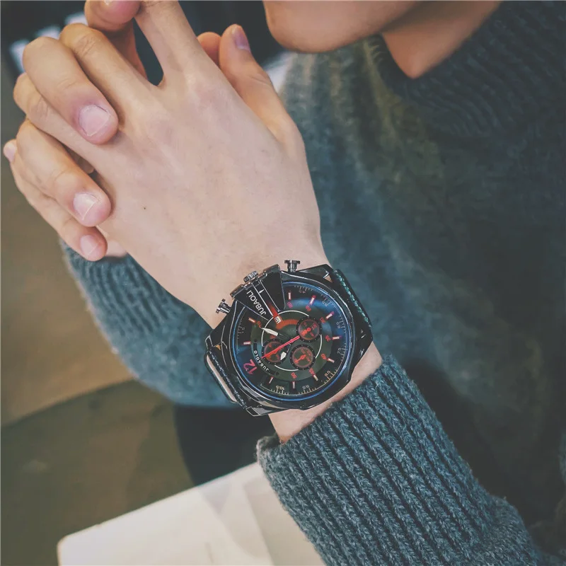 Оригинальные армейские часы с большим циферблатом мужские кварцевые наручные