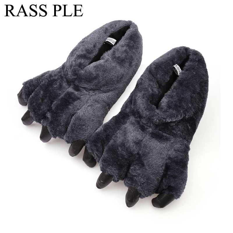 RASS PLE мультфильм животных Paw тапочки с когтями Indoor домашние обувь Pantoufles Femmes zapatillas