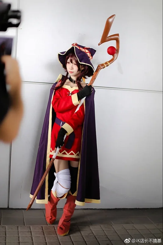 KonoSuba Megumin; карнавальный костюм; нарядное платье ведьмы; Карнавальный костюм для Хэллоуина вечерние костюмы для косплея; Одежда для взрослых