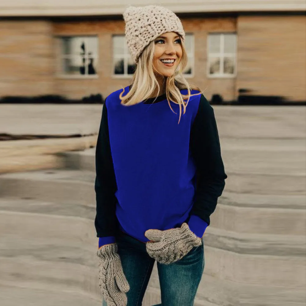 Новый 2018 Для женщин зимние Повседневное с длинным рукавом шить Цвет roupas feminina
