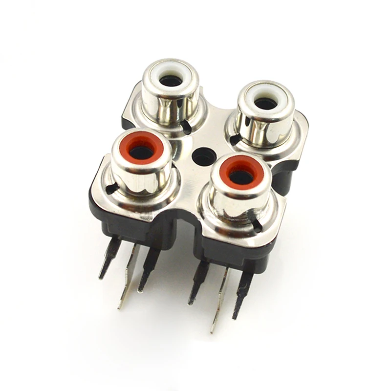 100 шт. RCA разъем AV 4 ядра AV/RCA Lotus AV4-8.4-7 Аудио Видео выход | Компьютеры и офис