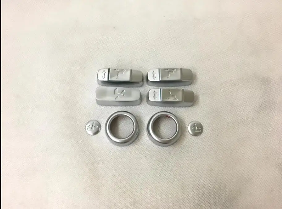 Матовая хромированная накладка на автомобильное сиденье с кнопками регулировки