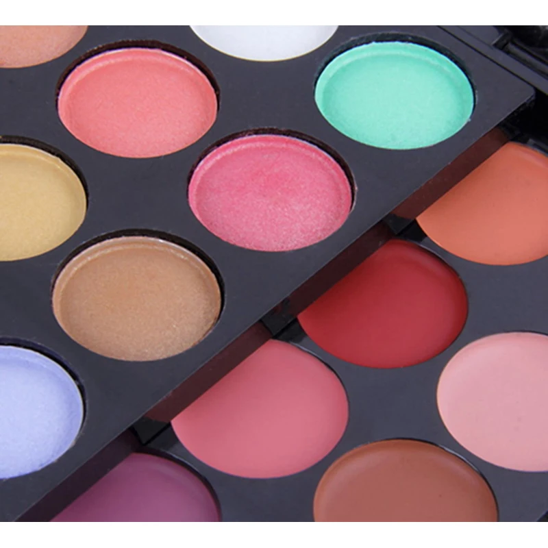 Румяна Блеск для губ мерцающий смешанный цвет тени век Палитра Макияж комплект