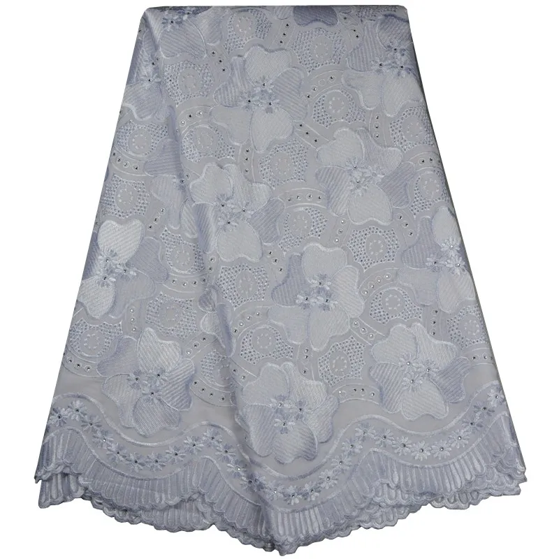 Ткань из натурального хлопка со стразами Африканский большой цветочный узор