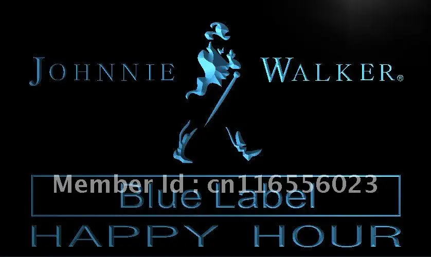 LA636- Johnnie Walker Blue Label Happy Hour Neon Sign home decor crafts | Дом и сад