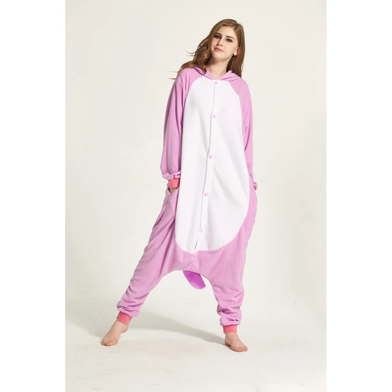 Фиолетовый единорог Пегас Пижама для животных Onesie Толстовка взрослых женщин и