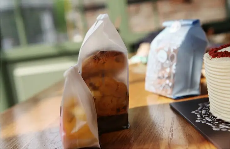 50& 100 шт./лот, милый мешок для печенья с кошкой и собакой, мешок для хлеба, Подарочная конфетная посылка, сумка для закусок, сумки для ювелирных изделий, Детская выпечка в подарок