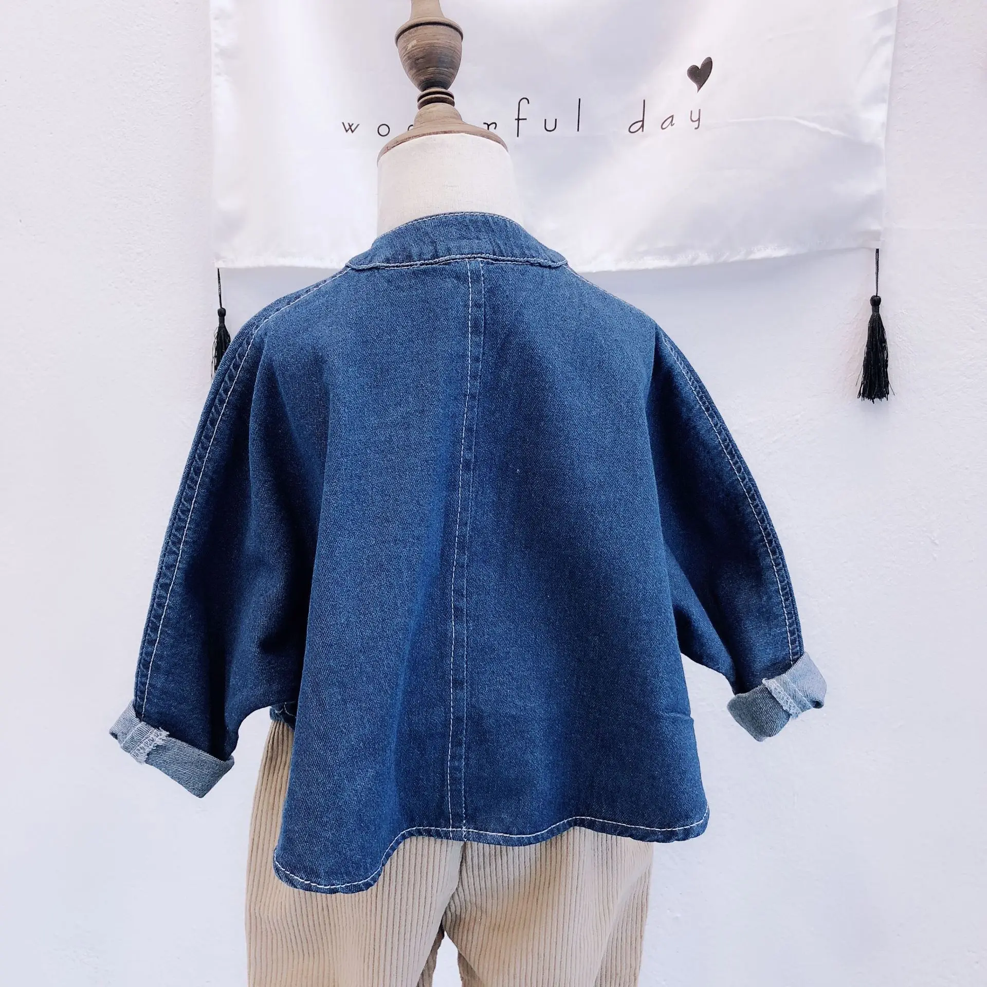 2018 весенне осеннее детское джинсовое пальто для мальчиков и девочек джинсовая