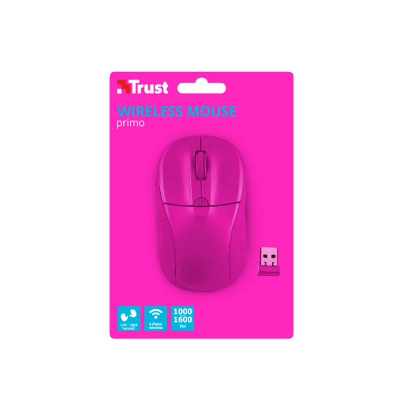 Trust PRIMO беспроводная компьютерная мышь двусторонняя оптическая RF 1600 dpi