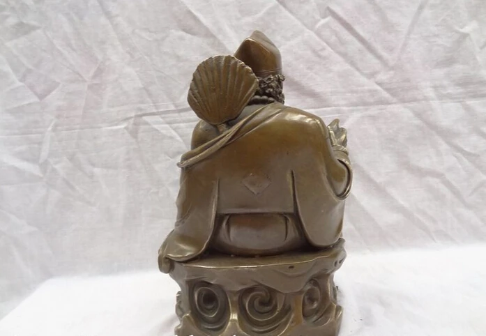 SCY песня voge Gem S3744 11 &quotкитайская Бронзовая медная буддистская Joss Ji Gong Arhat LivingBuddha Gourd