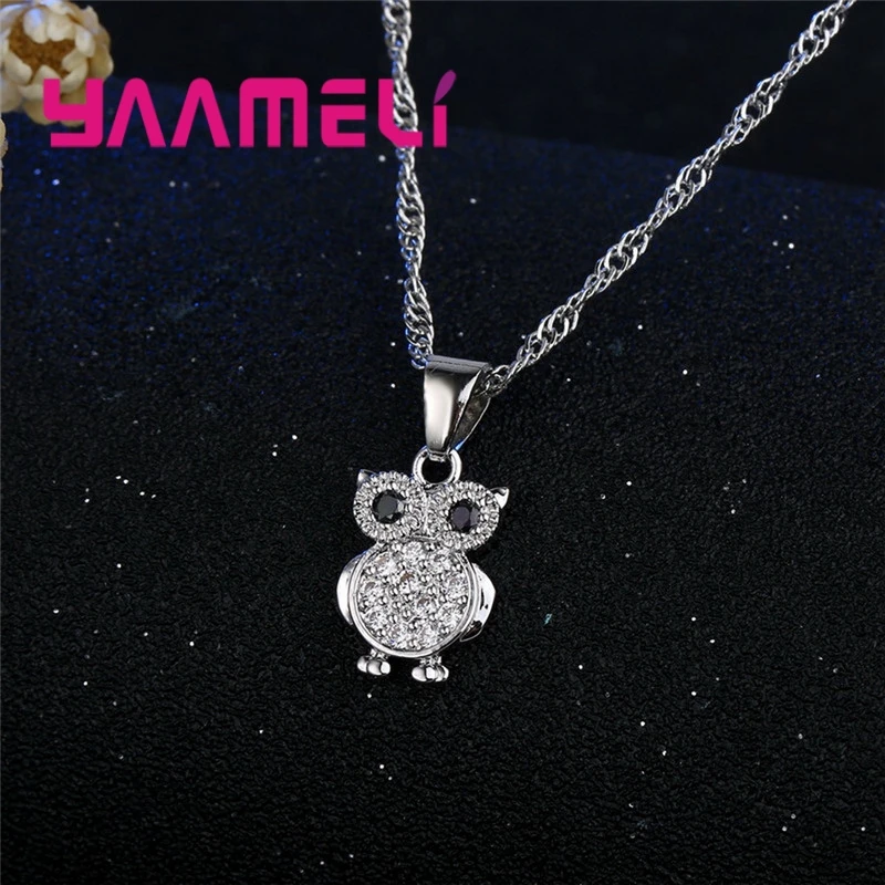 

Necklace Earrings Set Animal Series Cat Head Nighthawk Styling 925 Sterling Silver Girl Birthday Gift For Women Lady