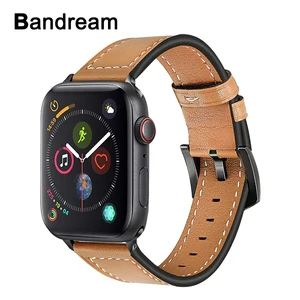Bandream Genuine Calf Leather Watchband for iWatch Apple Watch Series 5 4 3 2 1 44mm 42mm 40mm 38mm Band Wrist Strap Bracelet Bandream Genuine Calf Leather Watchband for iWatch Apple Watch Series 5 4 3 2 1 44mm 42mm 40mm 38mm Band Wrist Strap Bracelet