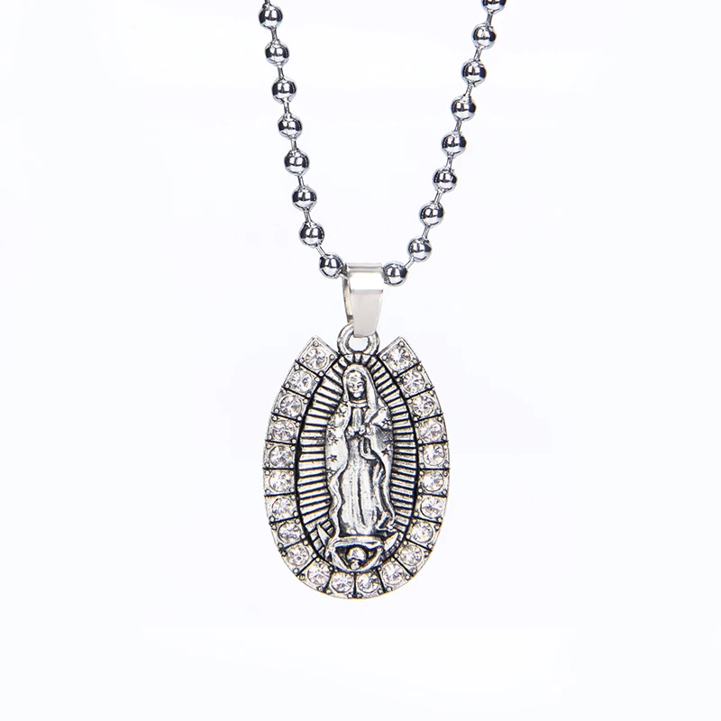 2019 Бросился Новый ожерелье Аниме Девы Марии Иисуса цепочки и ожерелья ювелирные