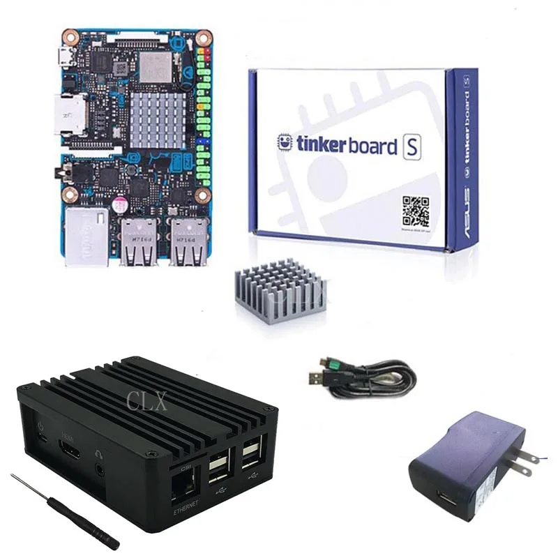 Плата ASUS SBC Tinker S RK3288 SoC 1,8 ГГц четырехъядерный процессор, 600 МГц Mali-T764 GPU 2 Гб LPDDR3 и 16 Гб eMMC TinkerboardS