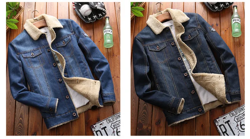M-4XL, мужская куртка и пальто, брендовая одежда, джинсовая куртка, модная мужская джинсовая куртка, Толстая теплая зимняя верхняя одежда, мужская ковбойская куртка