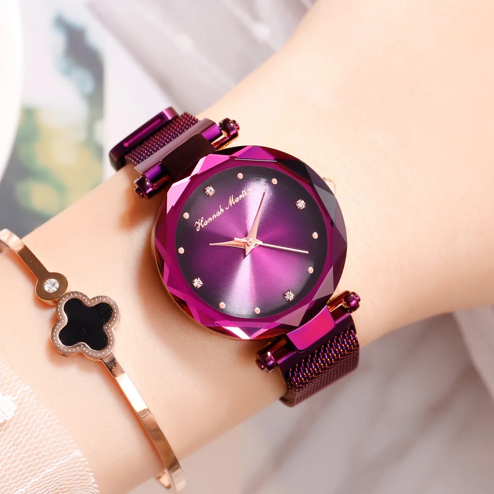 Reloj mujer 2018 Роскошные Кварцевые женские топ брендовые модные часы магнитные Милан