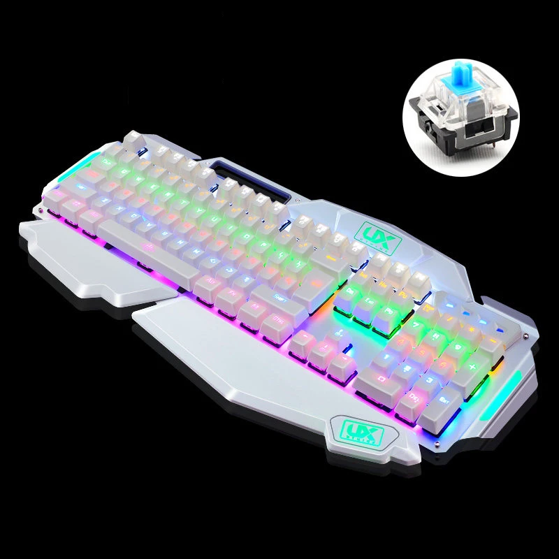 K915 Механическая игровая клавиатура 10 Подсветка режимы синий переключатель для
