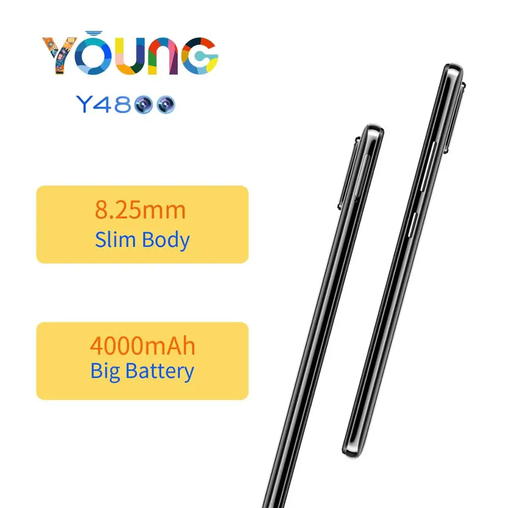 Oukitel Y4800 Android 9,0 48mp+ 5mp двойная камера заднего вида 4000mAh 6GB+ 128GB 6,3 ”FHD+ дисплей 9 V/2A Flash Charege глобальная версия