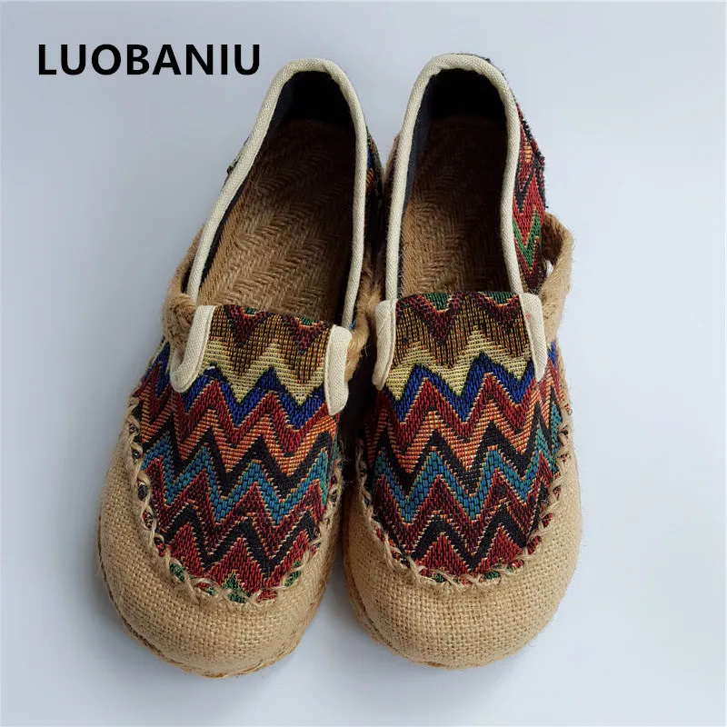 Женские туфли-лодочки ручной работы повседневные туфли в рыбацком стиле