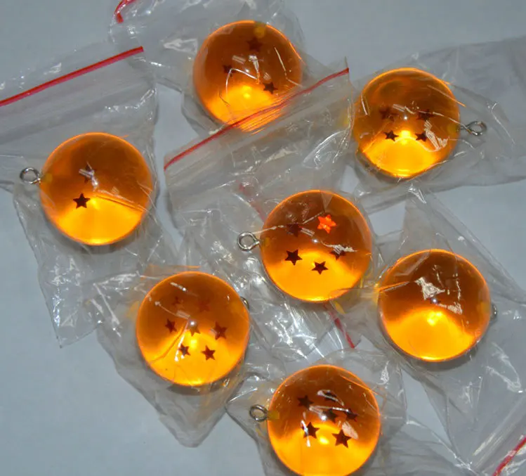 Новый Goku Dragon Ball Супер брелок 3D 1-7 звезд Косплей кристалл шарик Коллекция