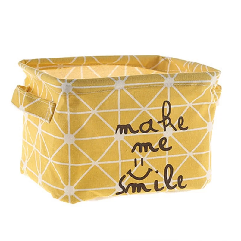 Милый простой хлопковый ящик для хранения мини красочные складные детские