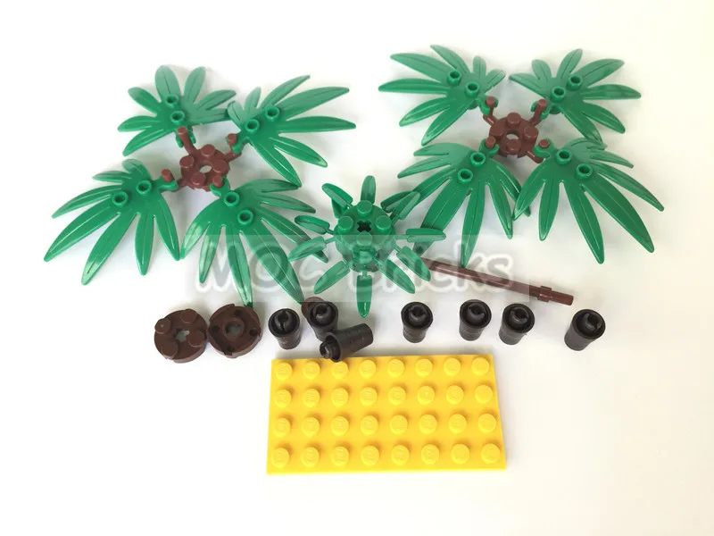 MOC Bricks DIY Big Palm Tree Beach Desert Tropical Trunk Forest Gardens Jungle Building Blocks Toys for children Xmas gifts | Игрушки и