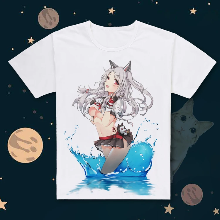 2019 Новое поступление HOLRAN футболка Azur Lane yuudachi футболки с О образным вырезом