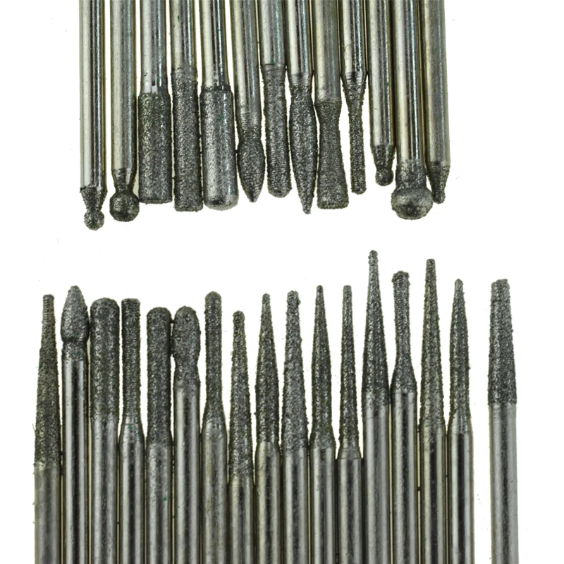 30 шт./компл. игольчатые инструменты титановая шлифовальная дрель 3 мм головка