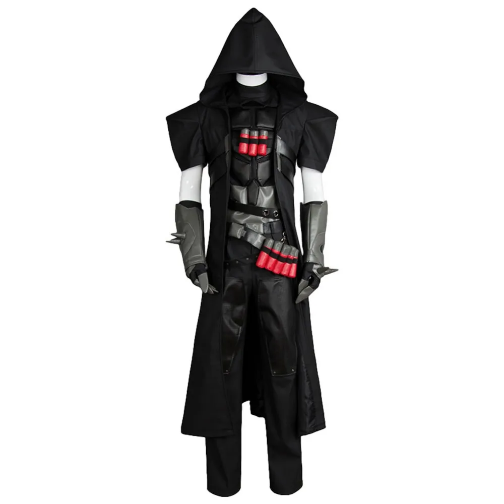 OW Косплэй жнец костюм Gabriel черный полный комплект маскарадная форма для Хэллоуин