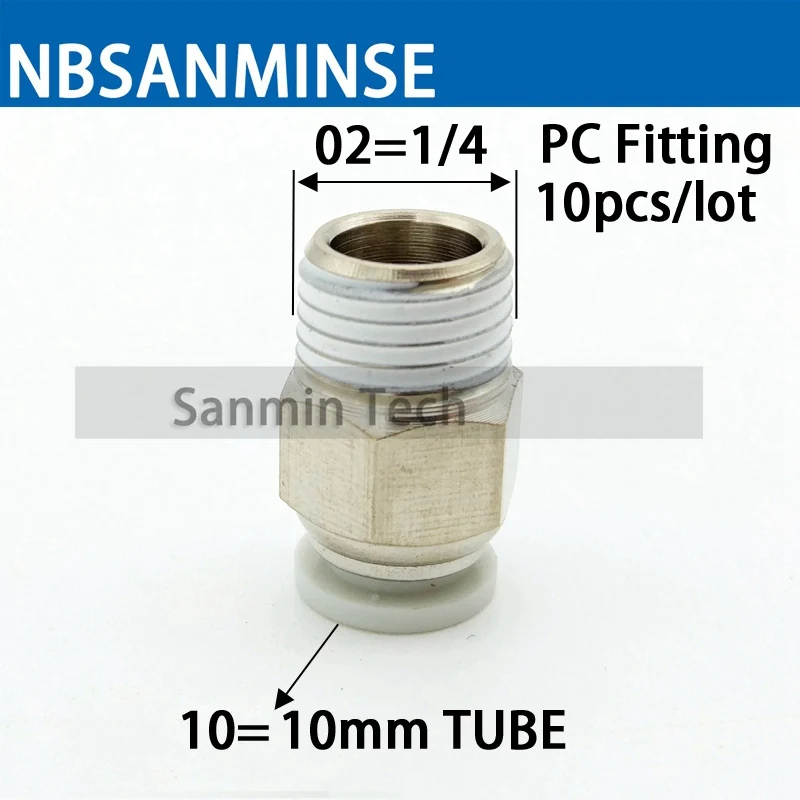 NBSANMINSE SFC200 1/4 3/8 1/2 два блока воздушный фильтр Регулятор лубрикатор масло Вода Воздух отдельные FRL блоки - Цвет: PC10 02 10mm R1-4 10
