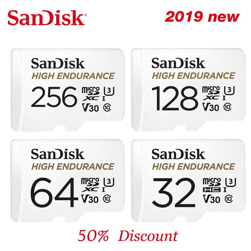 

SanDisk HIGH ENDURANCE microSD Card 32GB U1 memory card Up to 100MB/s 64GB 128GB 256GB Class 10 video speed U3 V30 Full HD 4K