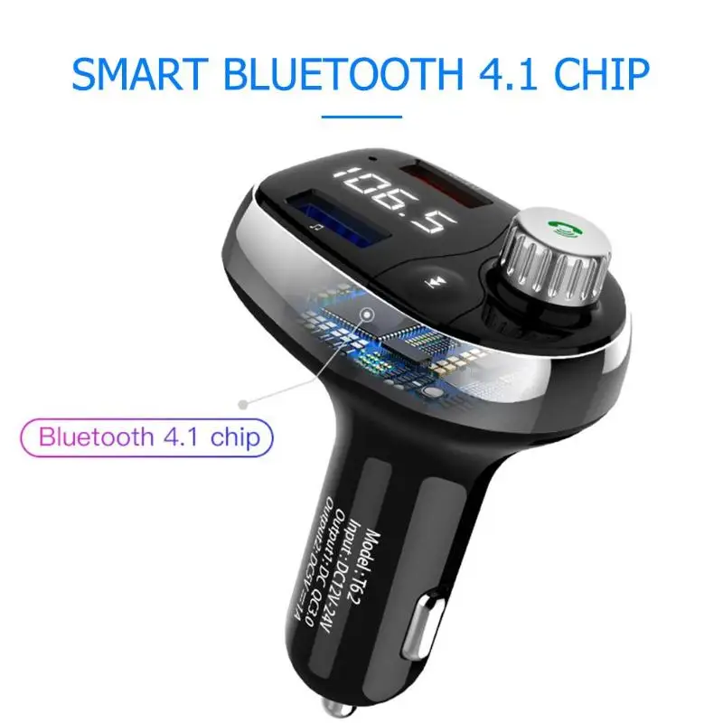 T62 Bluetooth FM передатчик модулятор беспроводной Bluetooth громкой связи автомобильный комплект MP3 плеер QC3.0 USB быстрая зарядка зарядное устройство