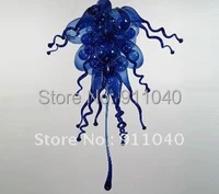 lr222 free shipping best seller 3060cm blue glass chandelier