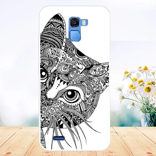 Для Oukitel K5000 чехол s Мягкий ТПУ Волк тигр филин роза рисунок задняя крышка для
