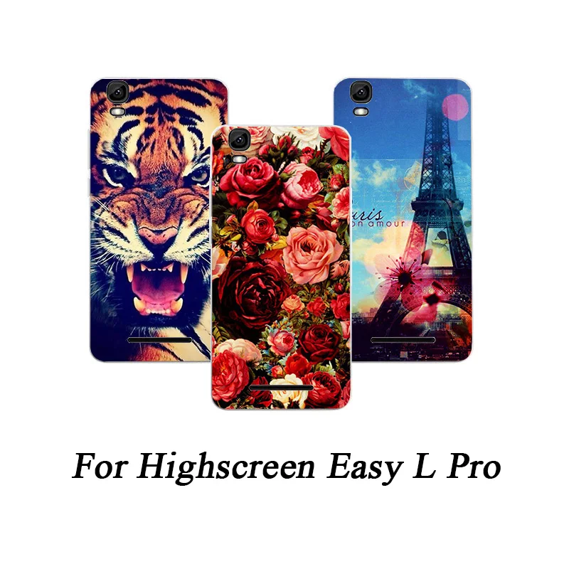 Чехол для Highscreen Easy L pro мягкий силиконовый чехол из ТПУ с узорами 5 0 дюйма и