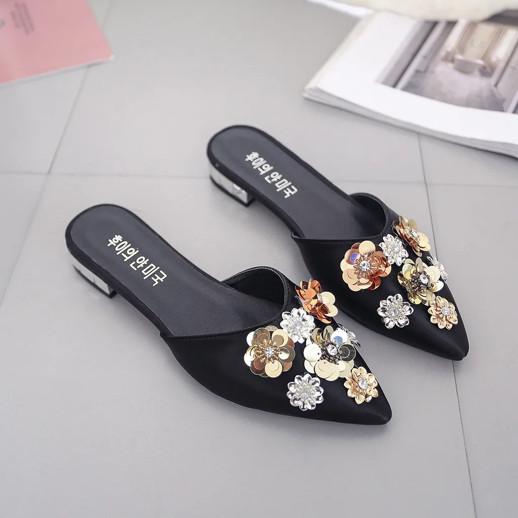 Черный Sandalias Mujer; коллекция года; туфли без задника; женские шлепанцы; женские туфли без задника; женские Вьетнамки; Chaussure Terlik - Цвет: Черный