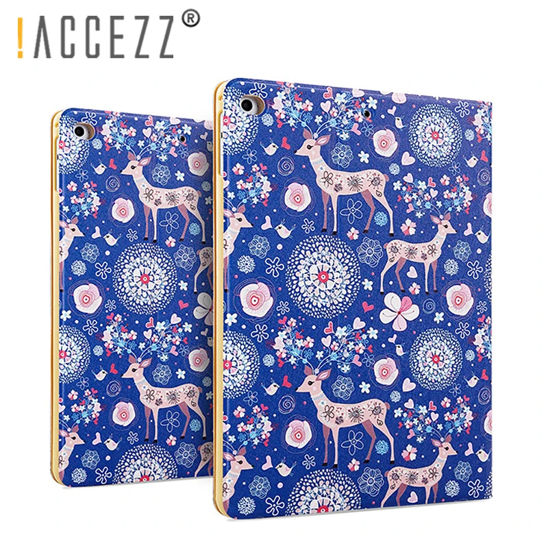 ! ACCEZZ 9 7 дюйма полная Защита задняя крышка для ipad Air 1/2 Смарт сна Пробуждение Флип