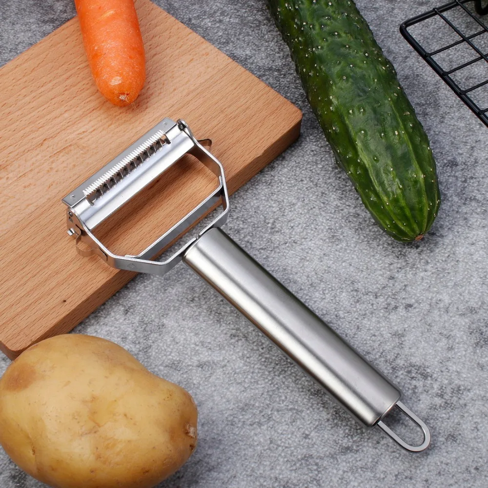 

1PCS Multifunction Stainless Steel Julienne Peeler Vegetable Peeler Double Planing Grater Kitchen Accessories Cooking Tools