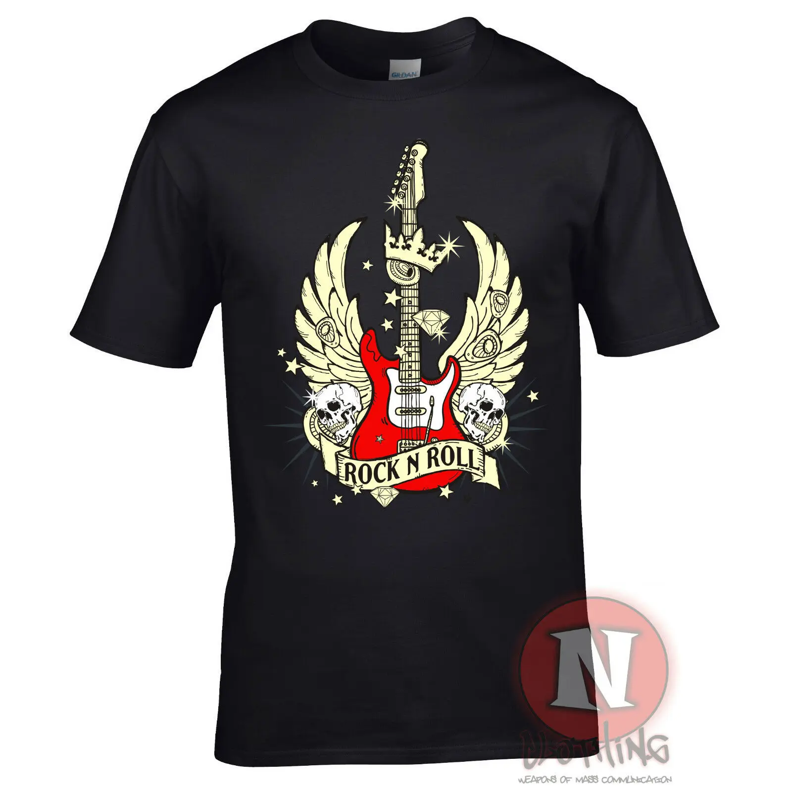 Футболка с крылышками на гитаре рок-н-ролл Группа Music Hero Tour Festival Classic 2019 модные