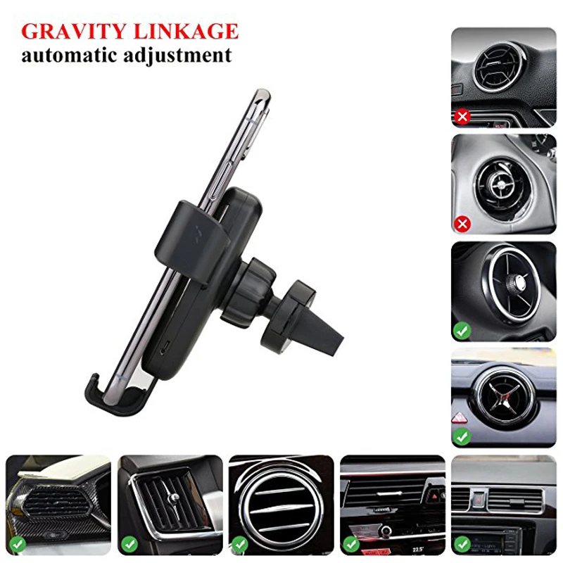 Qi Беспроводной автомобиля Зарядное устройство лобовое стекло/вентиляционное