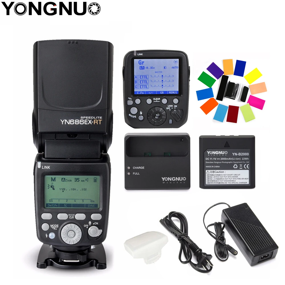 Yongnuo YN686EX-RT 2000mAh литий-ионный аккумулятор Speedlite GN60 2,4G беспроводной HSS 1/8000s ttl/M/мульти вспышка светильник YN686 для Canon DSLR